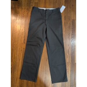 Levis Dockers D2 Mens Straight Leg 32 x 32 Flat Front Gray Khaki Pants